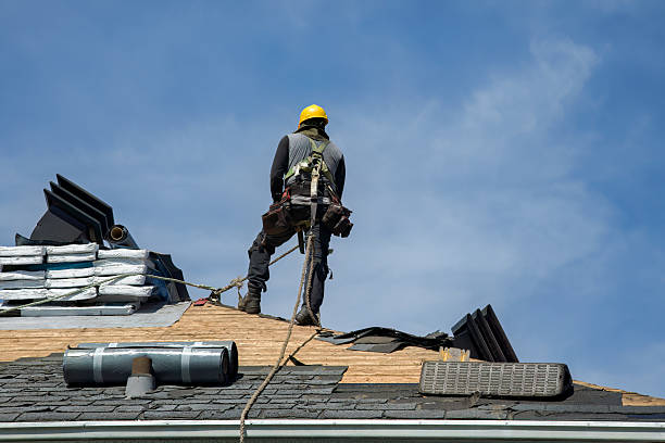 Professional Roofing technician working in Highland Lake, NY